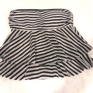Women's Kenneth Cole Reaction Swimsuit Top - black and white striped -Size Small